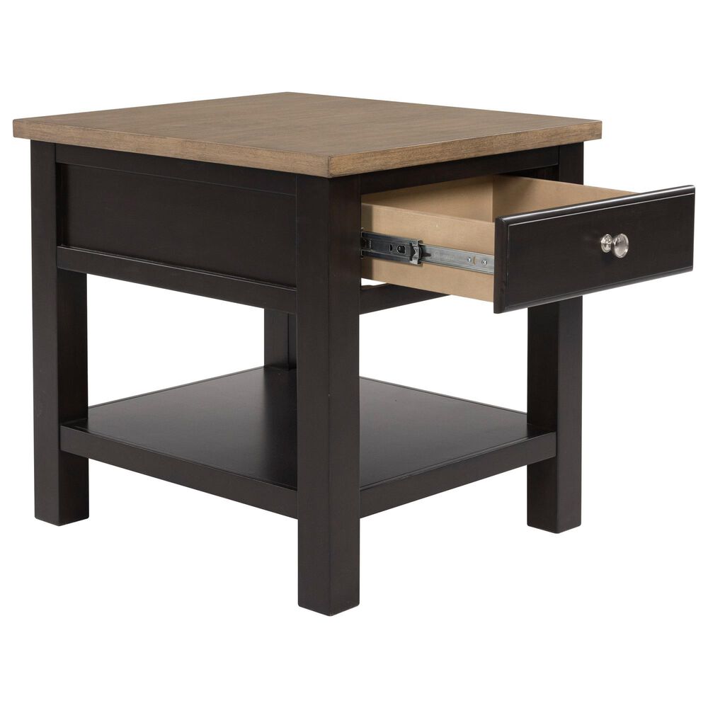 Ashley Drazmine End Table in Brown and Dark Chocolate, , large