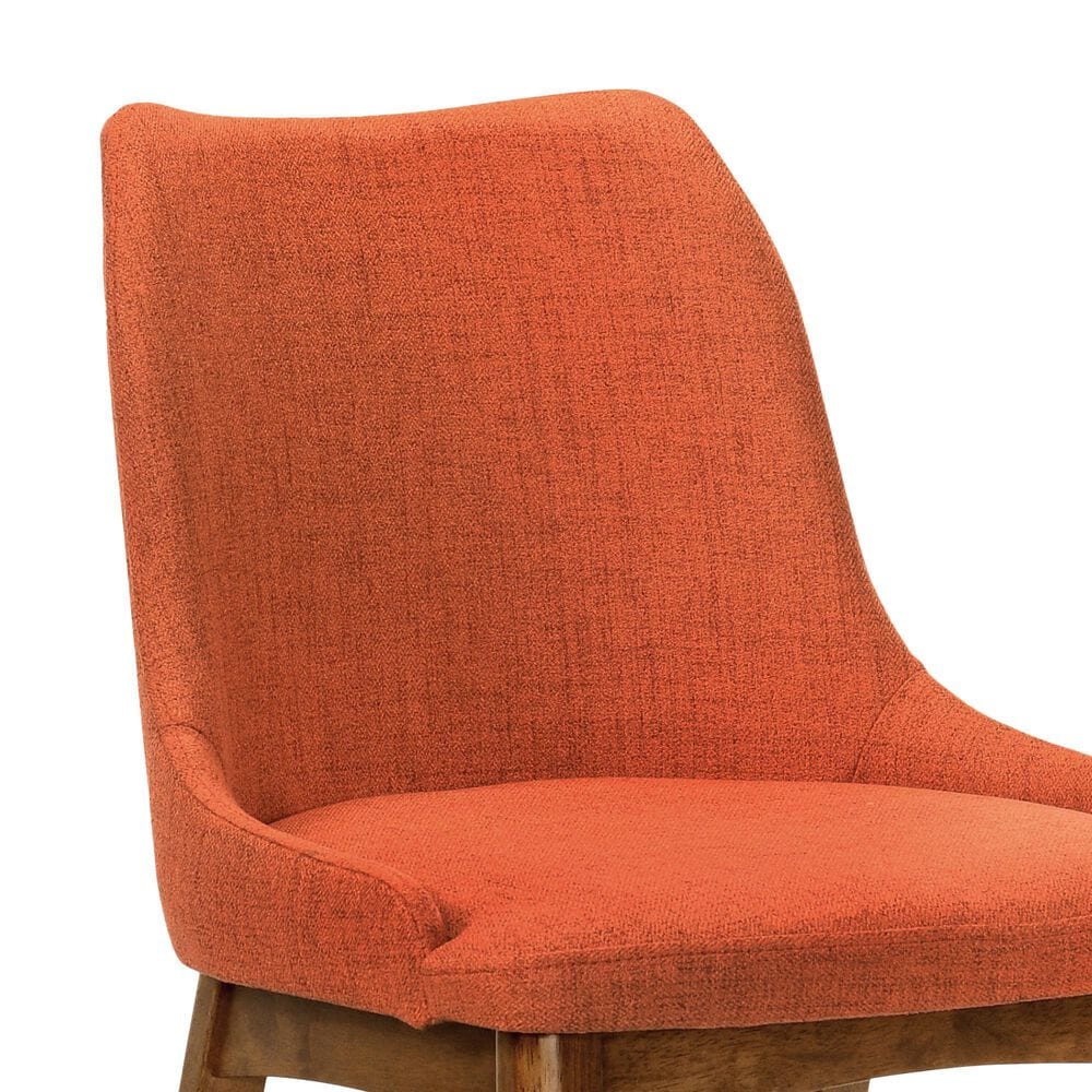 Blue River Arcadia and Azalea 5-Piece 42&quot; Dining Set with Orange Cushion in Walnut, , large