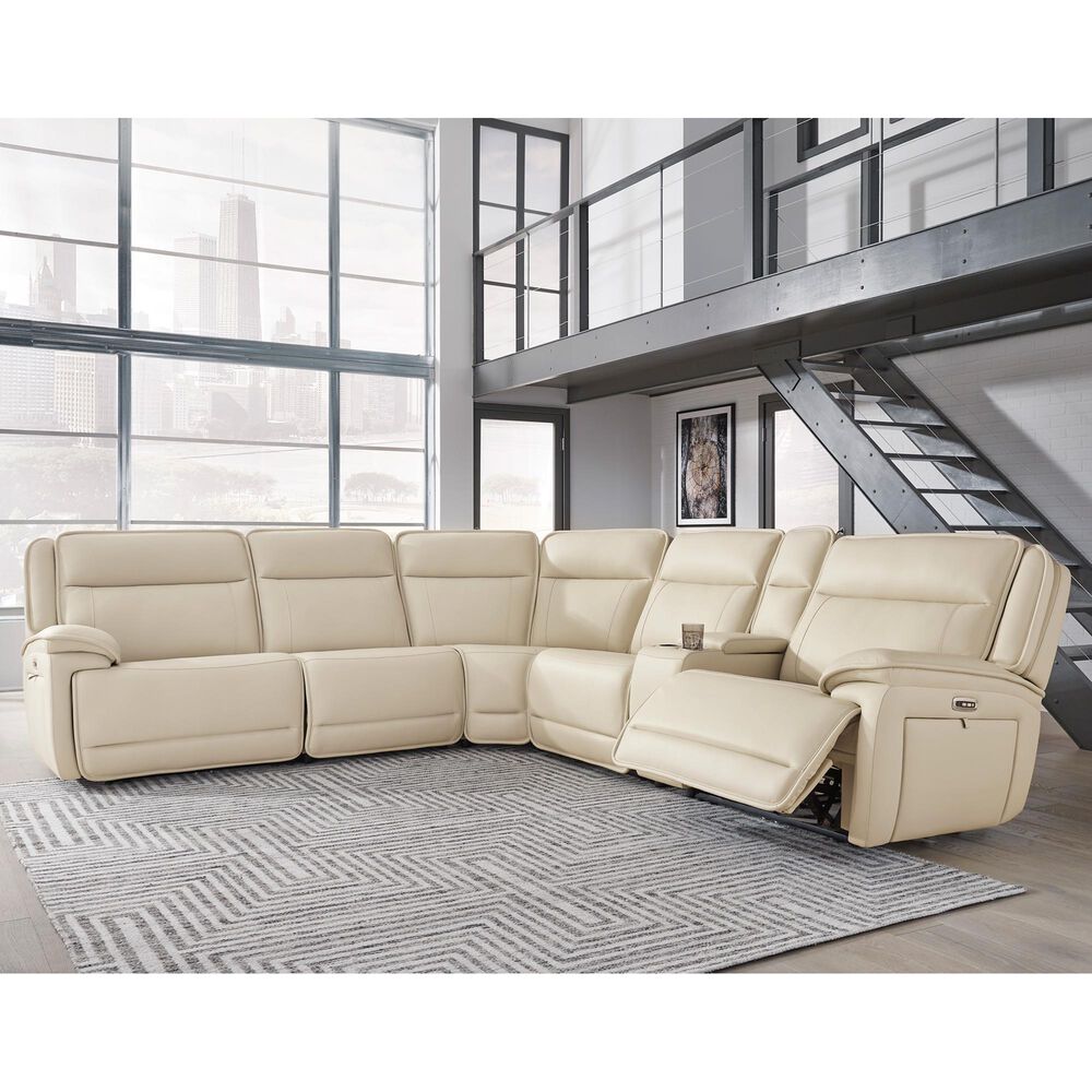 Ashley Double Deal 6-Piece Power Reversible Reclining Sectional with Console in Almond, , large