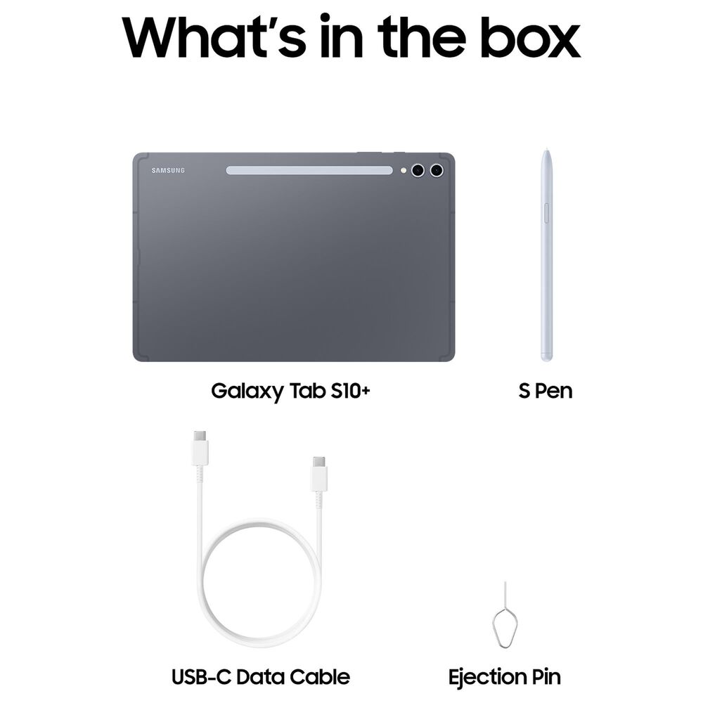 Samsung Galaxy Tab S10+ 12.4&quot; 256GB in Moonstone Gray | Wi-Fi, , large