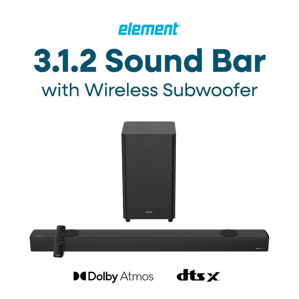 Element 3.1.2 Sound Bar and Wireless Subwoofer with Dolby Atmos and DTS:X, , large