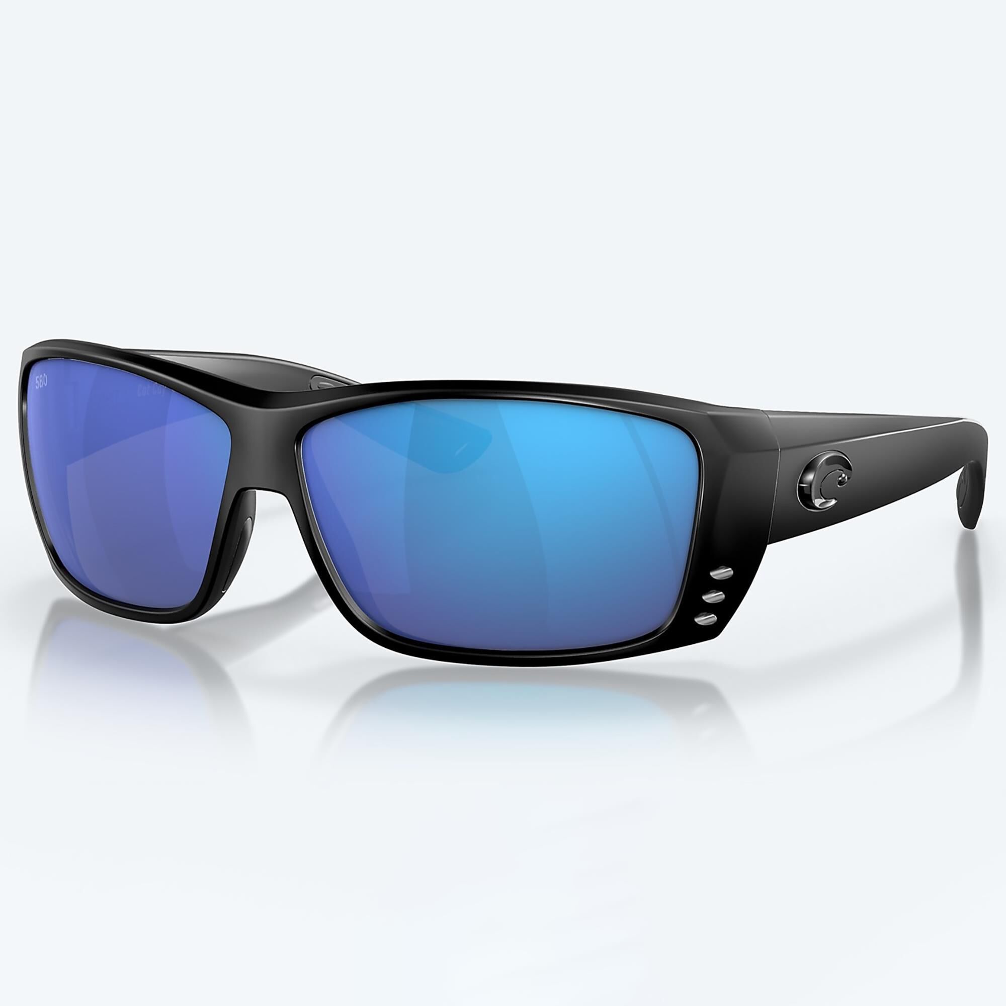 Costa Cat Cay Sunglasses with Blue Mirror Lenses in Blackout NFM