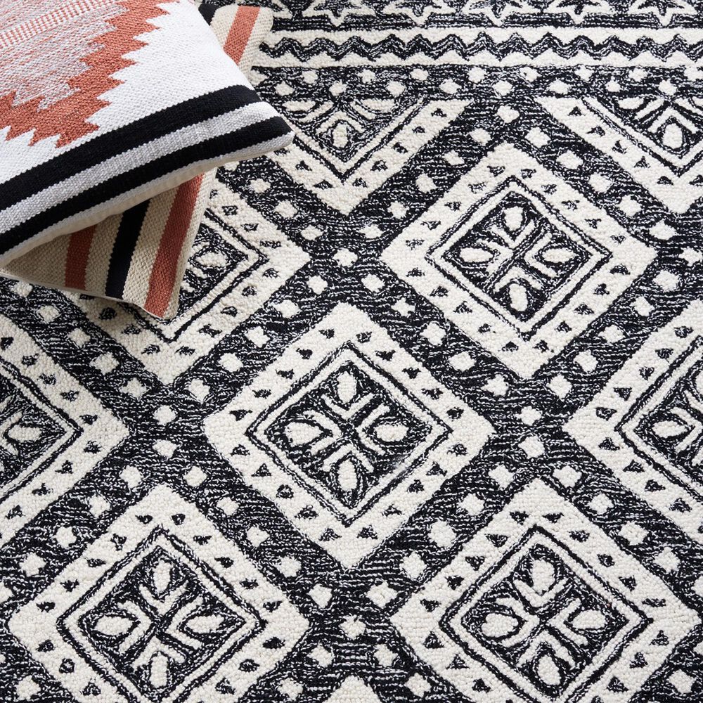 Safavieh Micro-Loop 6&#39; x 9&#39; Black and Gray Area Rug, , large