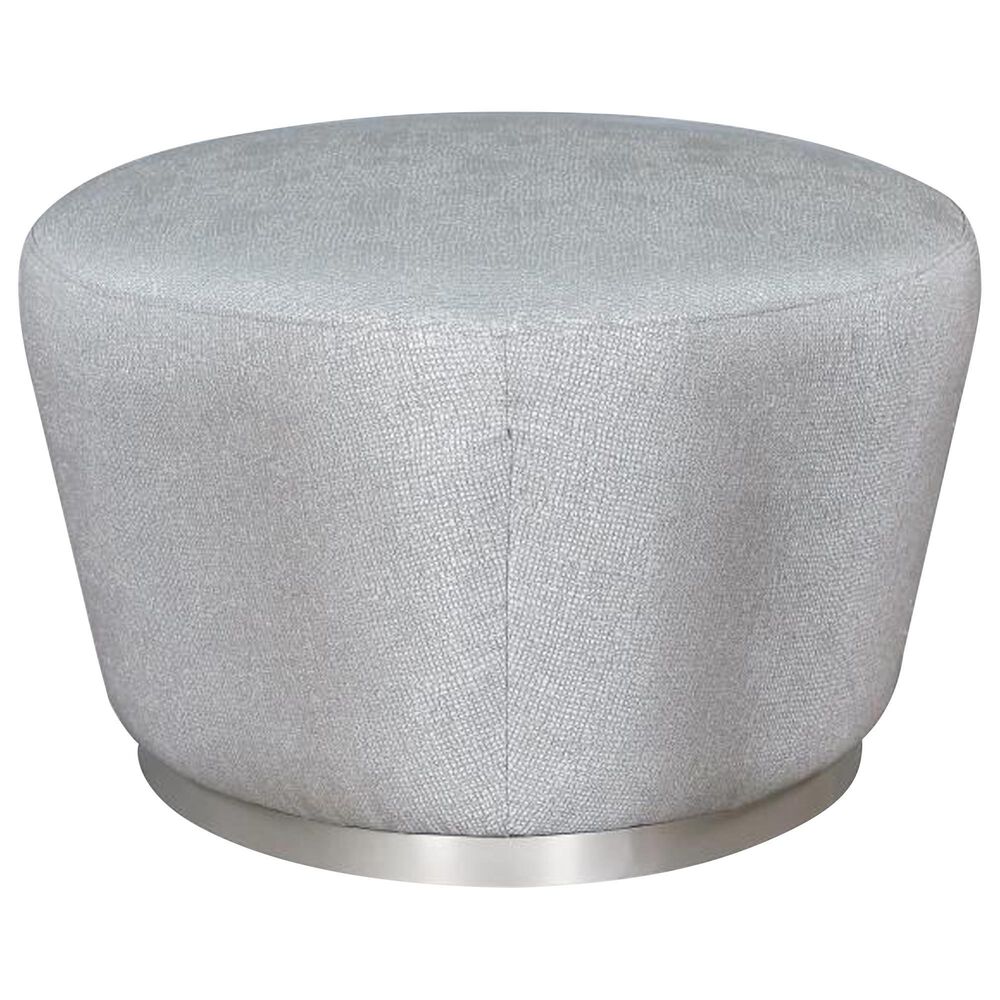 Aria Designs Gemma Oval Cocktail Ottoman in Dove, , large