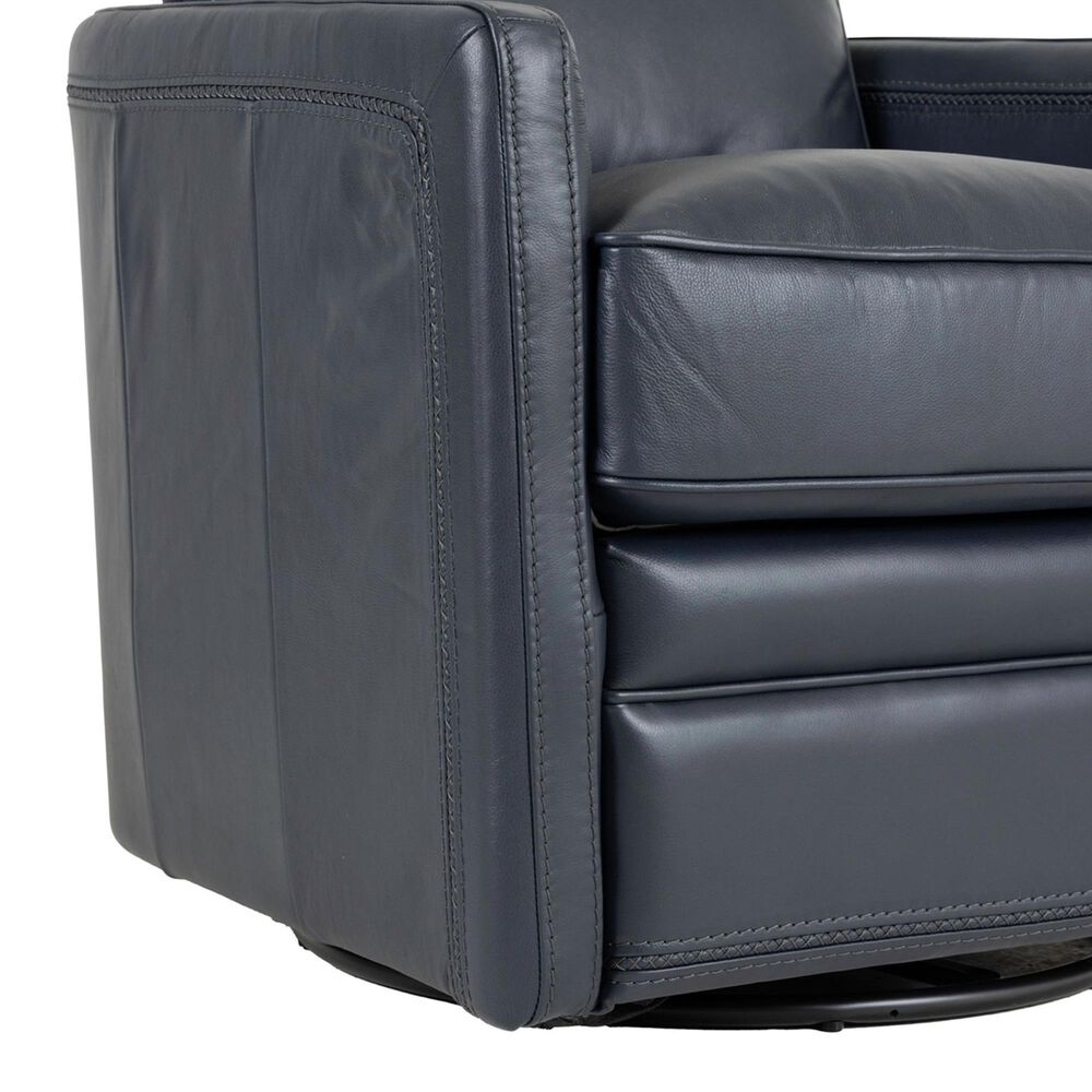 Italiano Furniture Turner Swivel Glider Chair in Blue, , large