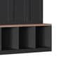 HOMLUX 4-Hook Hall Tree with 8-Door in Black and Walnut, , large