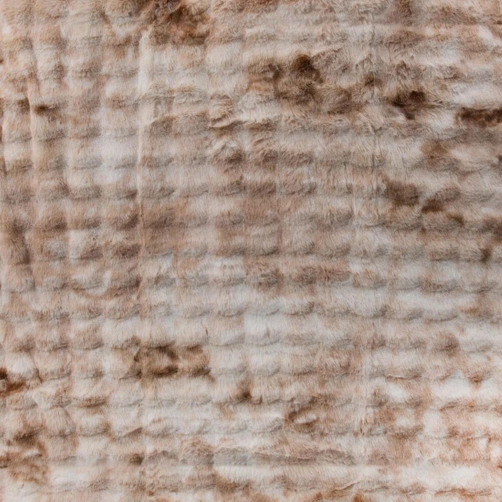 Teak Interiors 50&quot; x 60&quot; Throw with Acid Wash Effect in Brown and Cream, , large