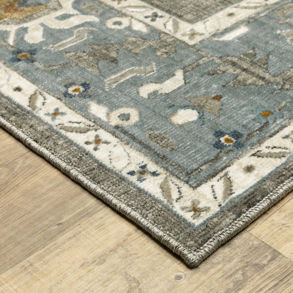 Oriental Weavers Ellington 2&#39;3&quot; x 7&#39;6&quot; Grey and Blue Runner, , large