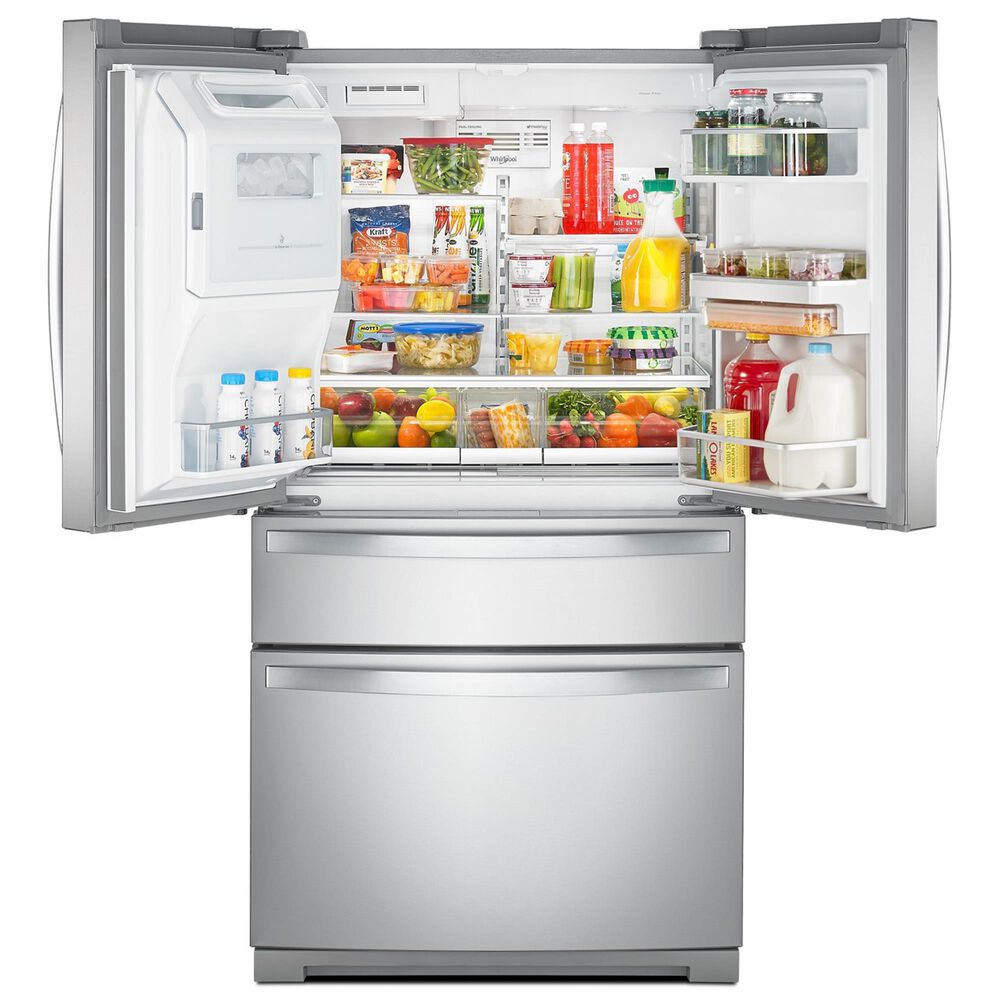 Whirlpool 26.2 Cu. Ft. French Door Refrigerator with External Water and Ice Dispensing System in Stainless Steel, , large