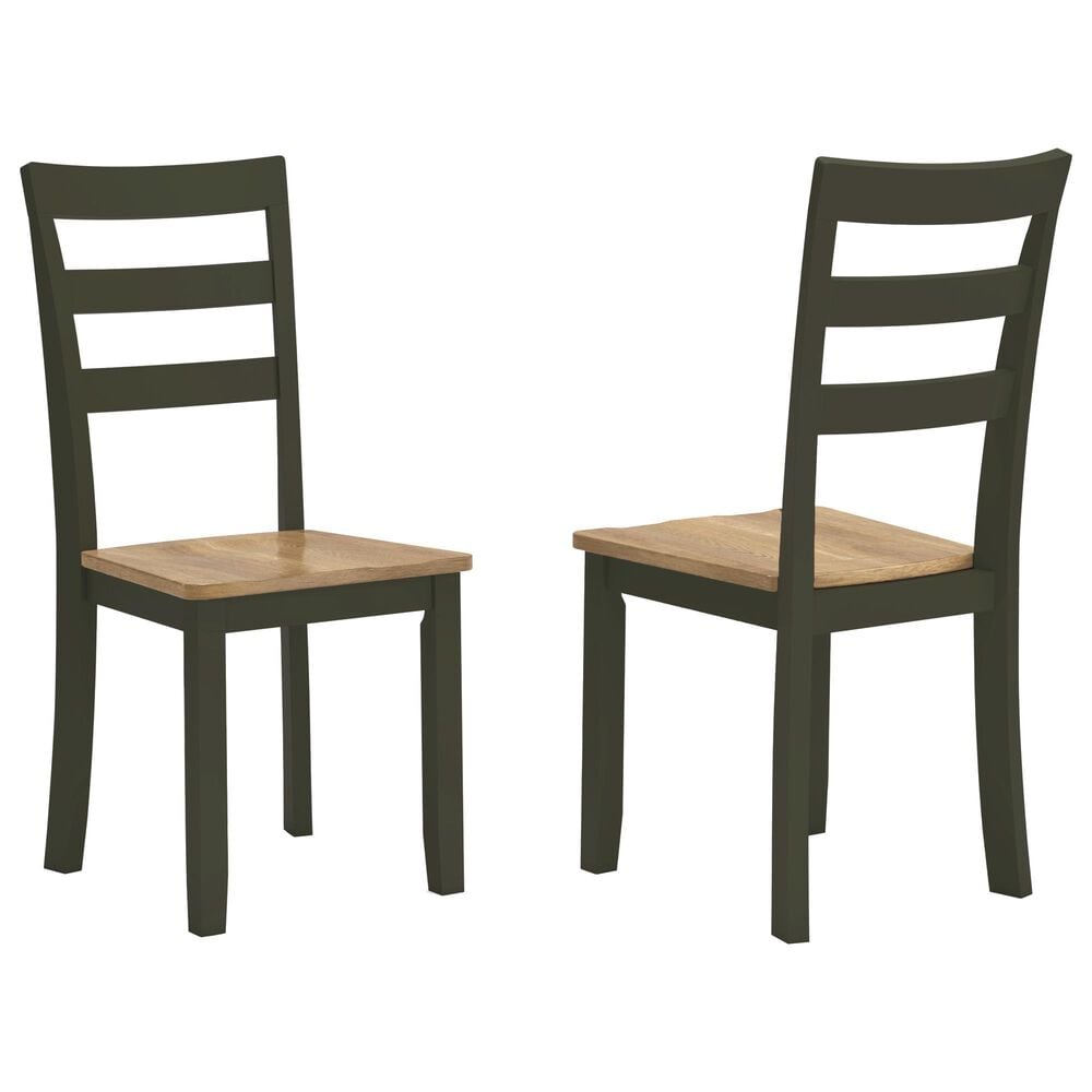 Ashley Gesthaven Dining Chair Set of 2 in Natural and Green, , large