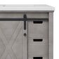 Lexora Home Marsyas 30" Single Bathroom Vanity in Ash Grey with White Quartz Top and Rectangular Sink, , large