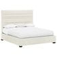 Bernhardt Murray Queen Upholstered Panel Bed in White and Cream, , large