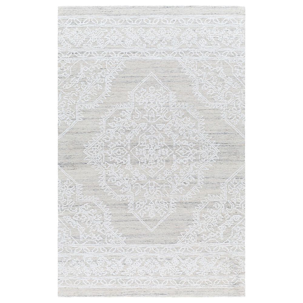 Surya Piazza PZZ-2300 2" x 3" White, Light Gray Area Rug, , large