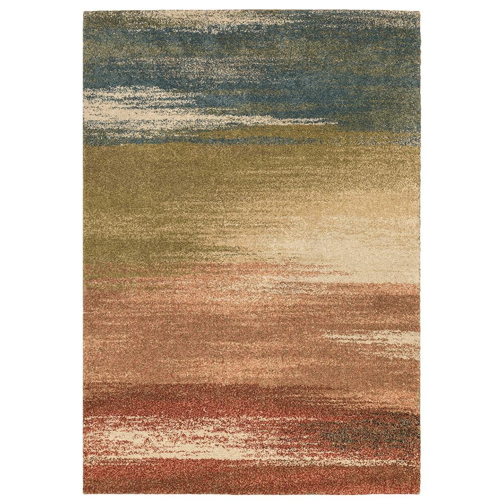 Oriental Weavers Kendall Abstract 5570X 6'7" x 9'6" Multicolor Area Rug, , large
