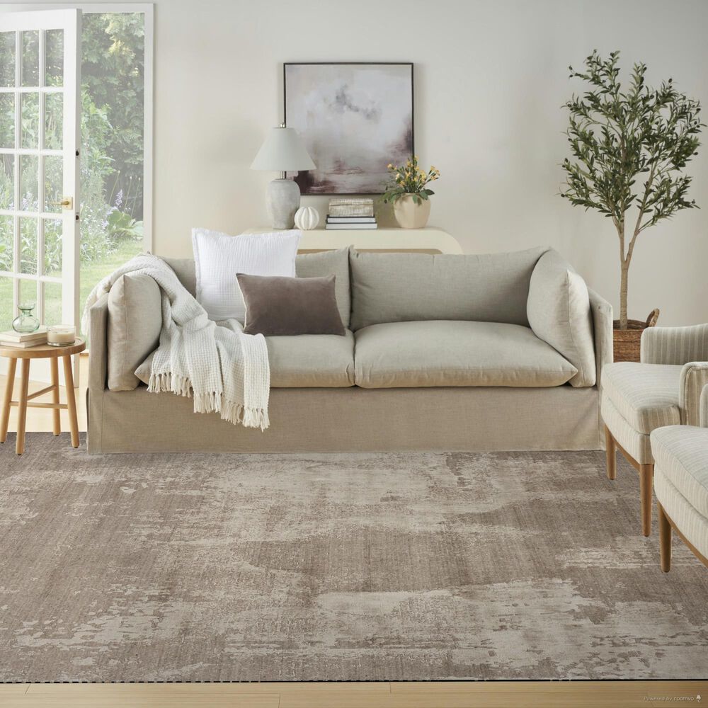 Nourison Harmony 7&#39;9&quot; x 9&#39;9&quot; Silver and Grey Area Rug, , large