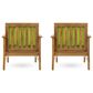 Hearth and Haven Perla Outdoor Club Chair with Cushions in Green (Set of 2), , large