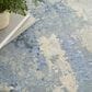 Nourison Silk Shadows 7"9" x 9"9" Blue, Grey and Ivory Area Rug, , large