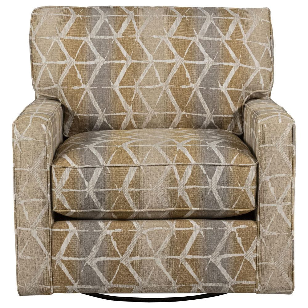 Fulton Home Tina Swivel Accent Chair with Gel Cushion in Chai, , large