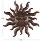 Maple and Jade 35" x 32" Sun Wall Decor with Smiling Face and Curved Rays in Bronze, , large