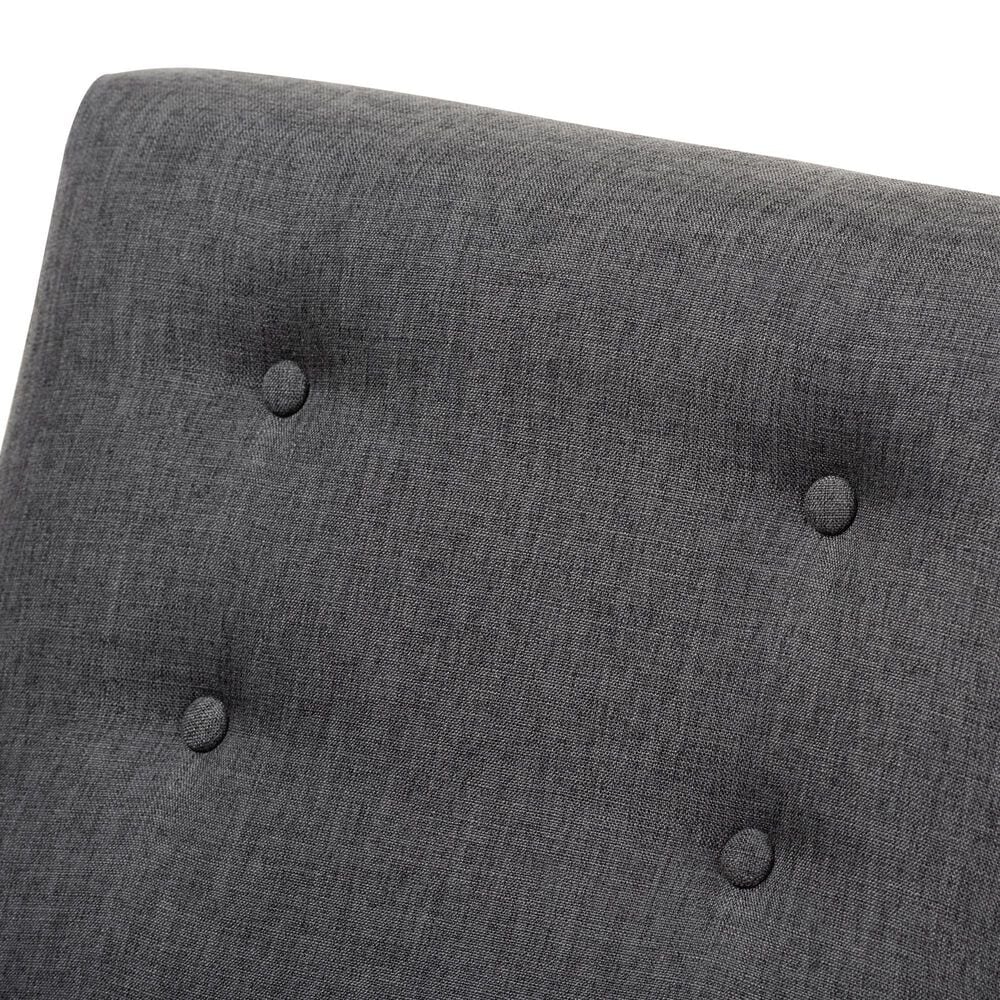 Baxton Studio Perris Lounge Chair in Dark Grey, , large