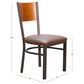 Linon Home Decor Elmer Side Chair in Brown and Medium Oak (Set of 2), , large