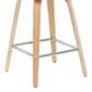 Armen Living Vienna Swivel Counter Height Stool with Snow White Upholstery in Patterned Oak, , large
