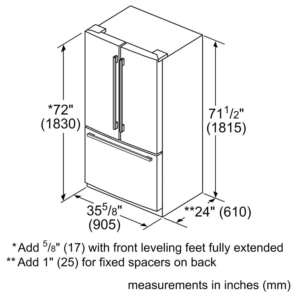 Thermador 36" French Door Bottom Mount Refrigerator with Masterpiece