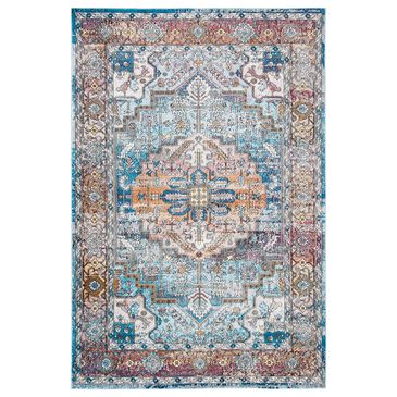 Safavieh Aria 2" x 8" Turquoise and Light Orange Runner, , large