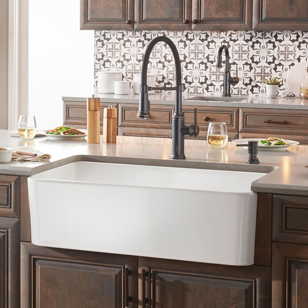 Blanco Cerana 33&quot; Apron Single Bowl Farmhouse Sink in White, , large
