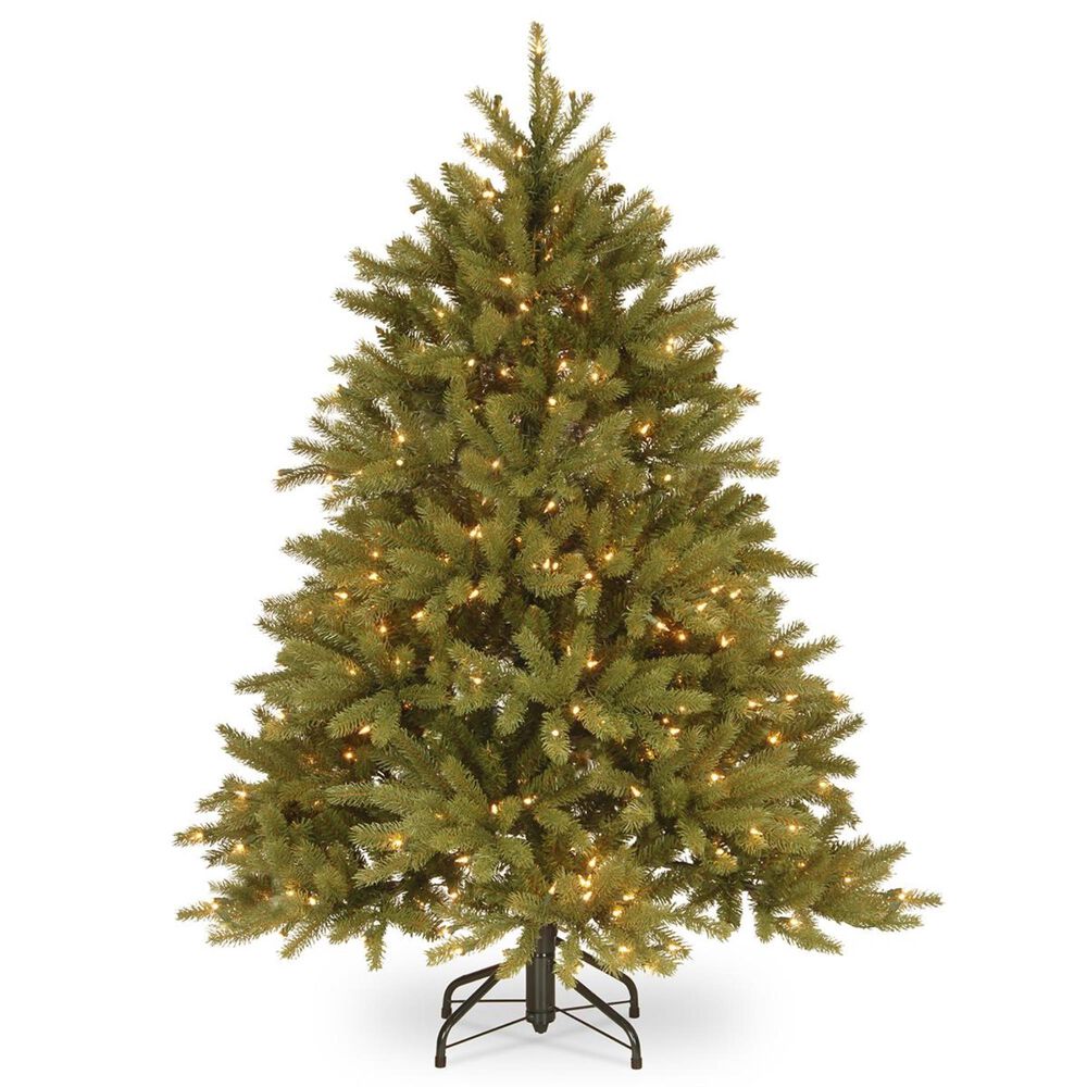 National Tree 4.5" Feel Real Fir Tree with 350 White Lights, , large