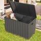 HOMLUX 100-Gallon Outdoor Metal Storage Deck Box in Gray, , large