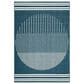 Surya Alfresco 7"3" x 10"6" Marine Blue, Light Silver, Slate Blue and Metallic Silver Indoor/Outdoor Area Rug, , large