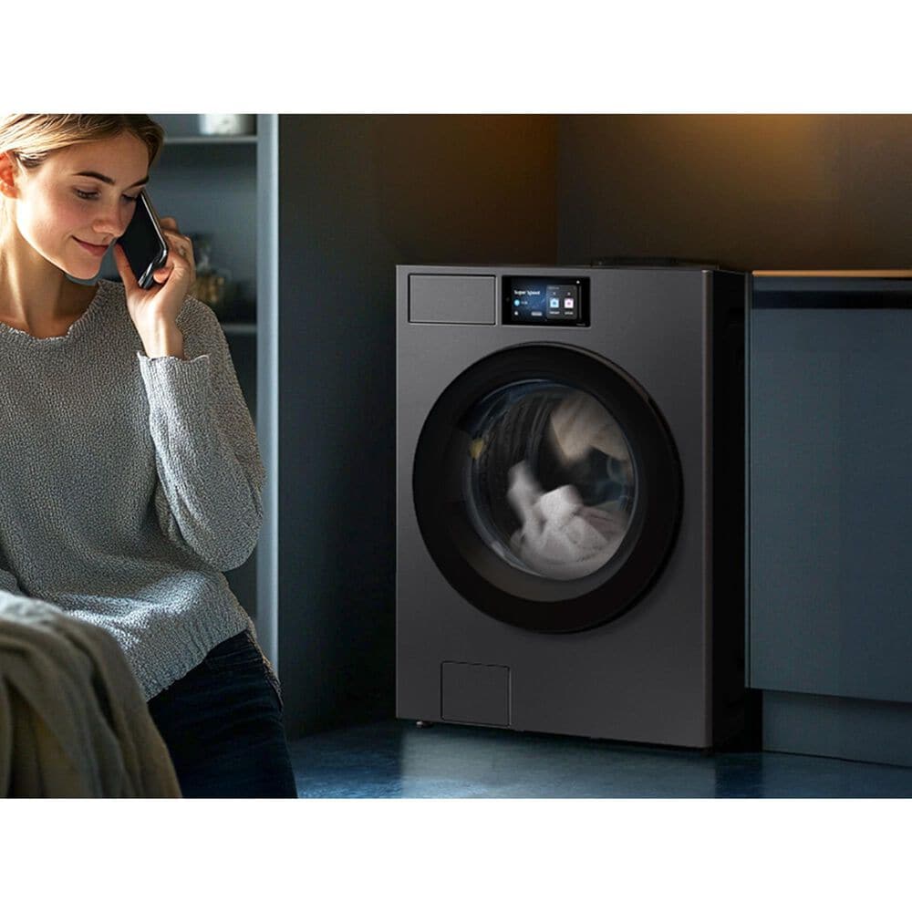 Samsung Bespoke 5.3 Cu. Ft. Front Load Washer in Dark Steel, , large