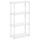 HOMLUX Turn-N-Tube 4-Tier Multipurpose Shelf Display Rack in White, , large