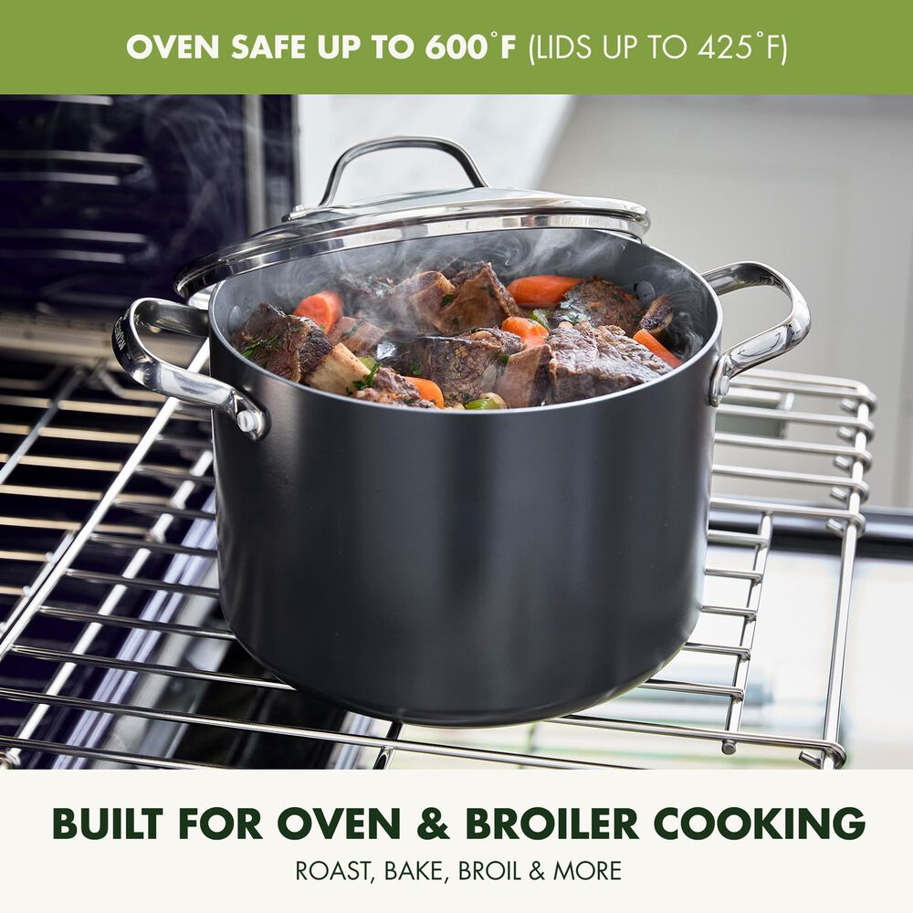 Green Pan Valencia Pro 8-Quart Nonstick Stockpot with Lid in Grey, , large