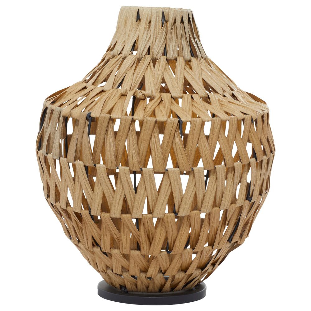 Maple and Jade 14" x 17" Bohemian Metal Vase in Brown, , large