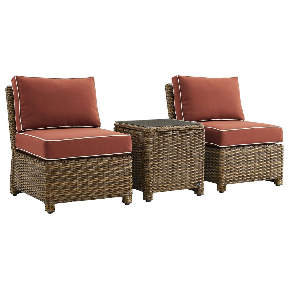 Crosley Furniture Bradenton 3-Piece Patio Chair Set in Sangria, , large