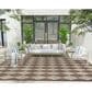 Nourison Positano Geometric Natural 9" x 12" Indoor/Outdoor Area Rug, , large