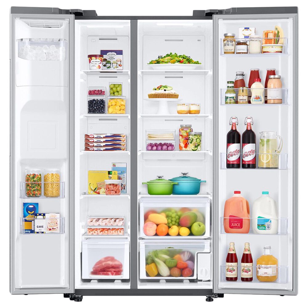 Samsung 27.4 Cu. Ft. Large Capacity Side by Side Refrigerator in Stainless Steel, , large