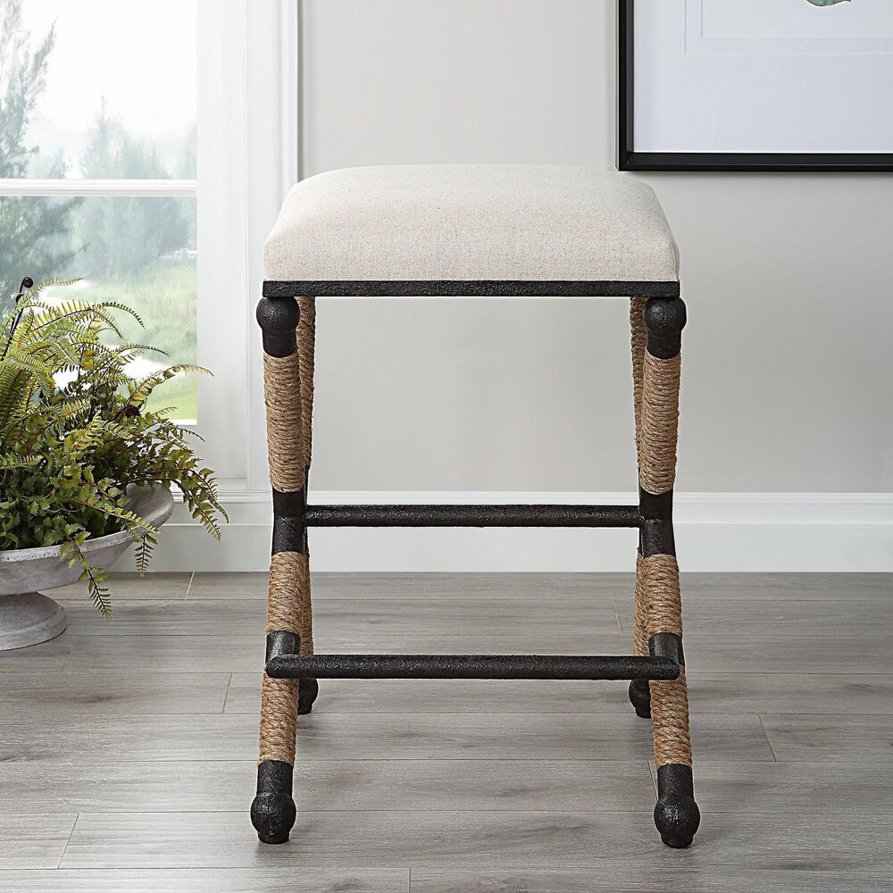 Uttermost Firth Counter Stool in Oatmeal, , large