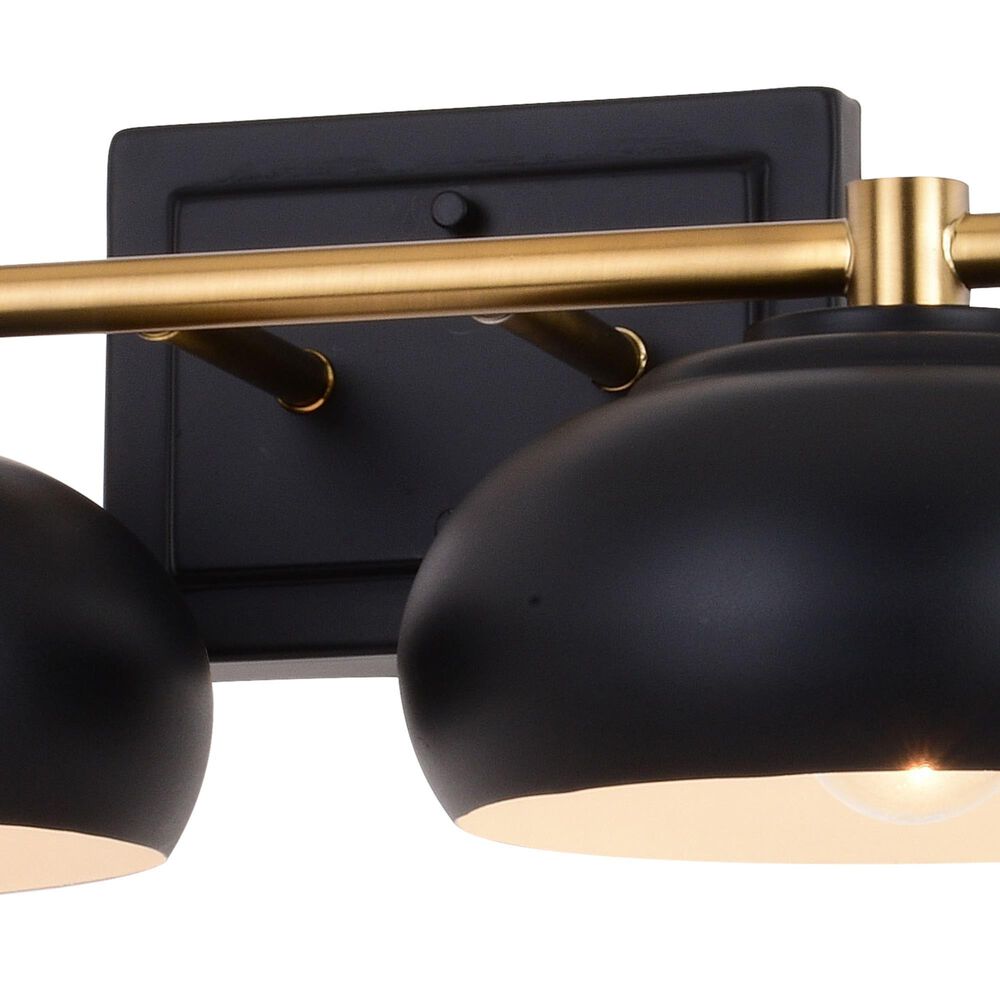 Vaxcel Belmont 4-Light Bathroom Vanity in Matte Black and Satin Brass, , large