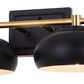 Vaxcel Belmont 4-Light Bathroom Vanity in Matte Black and Satin Brass, , large