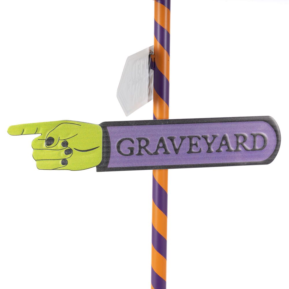 The Gerson Company 47.95&quot;H Lighted Metal Halloween Street Lamp with LED Candle in Assort, , large