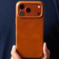 Bluebonnet Cases The Minimalist Full-Grain Leather iPhone 17 Pro MagSafe Case - Saddle Tan, , large