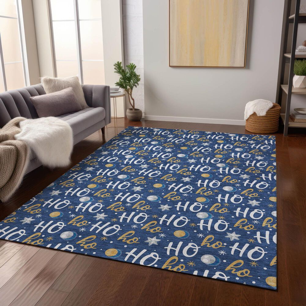 Dalyn Rug Company Wonderland WN18 3&#39; x 5&#39; Navy Indoor/Outdoor Area Rug, , large