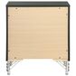 Coaster Lucia 2-Drawer Nightstand in Black and Chrome, , large