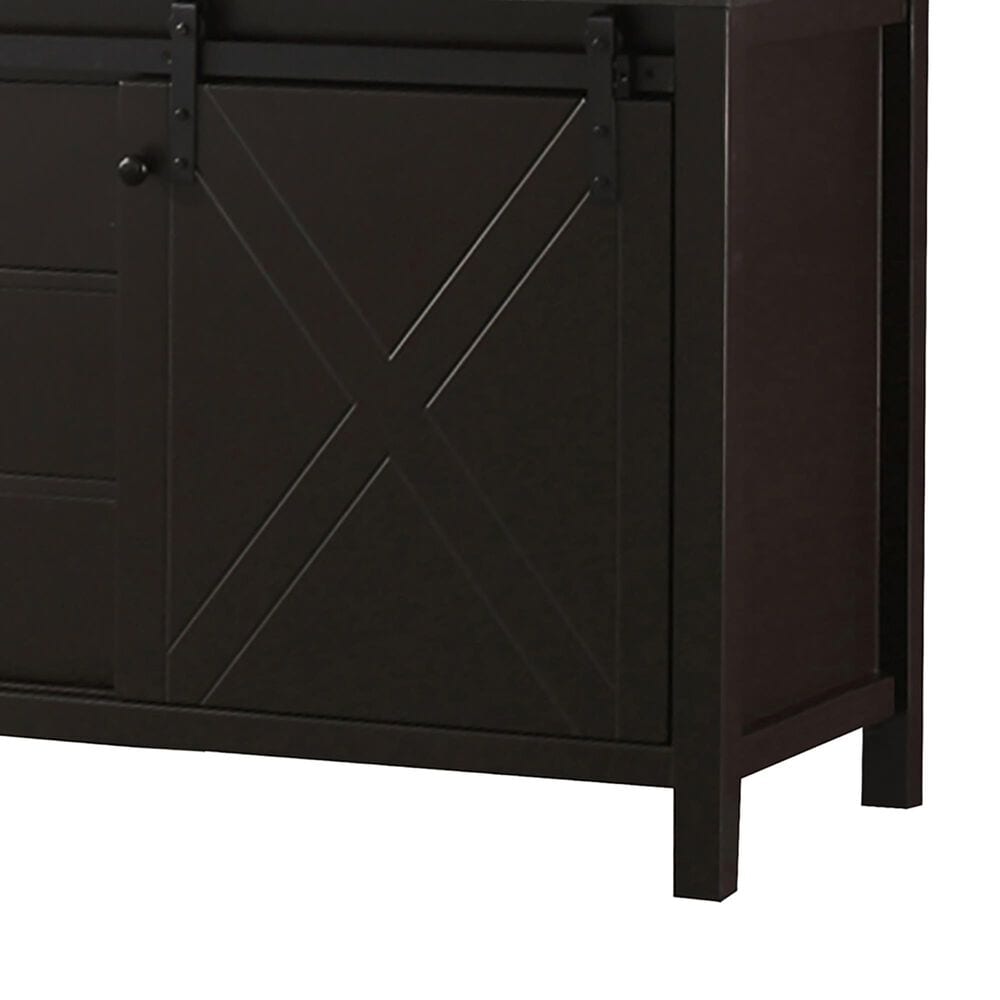 Lexora Home Marsyas 84&quot; Double Bathroom Vanity in Brown with 2 cm White Cultured Marble Top and Rectangular Sinks, , large