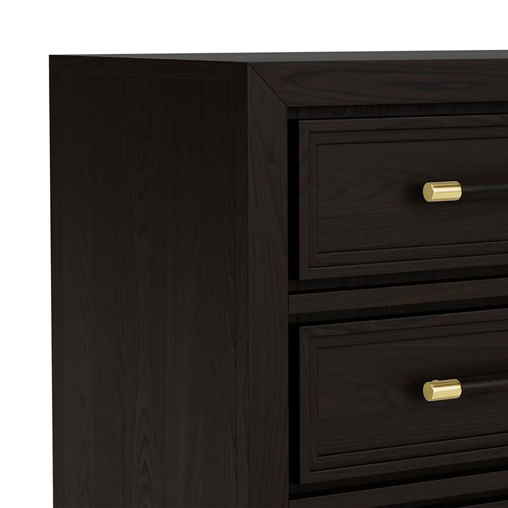 Shannon Hills Lydia Queen Platform Upholstered Bed and 2-Nightstand in Dark Cabernet, , large