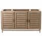 James Martin Vanities Portland 60" Single Bathroom Vanity in Whitewashed Walnut with 3 cm White Zeus Quartz Top and Rectangular Sink, , large