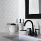 Shaw Geoscape Fan White 11.02" x 10.83" Ceramic Mosaic Sheet, , large